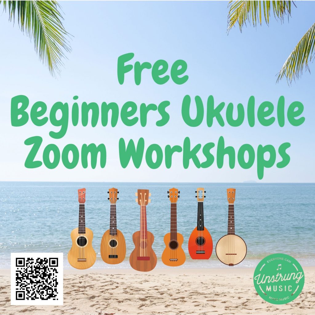 Free Beginners Ukulele Zoom Workshops April 2022